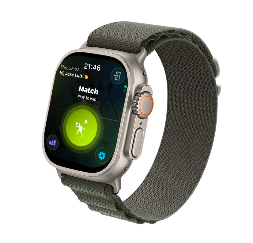 PadelLabs on Apple Watch recording a session